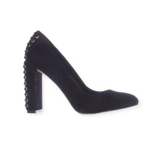 Vince Camuto Women’s Dallan Suede Leather Back Lace Up Block Heels